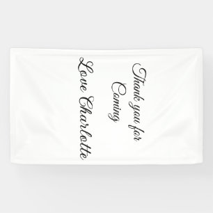 来てくれてありがとう、名前を追加するテキストメッセージ 横断幕