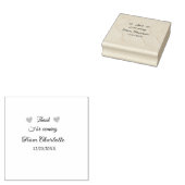 来てくれてありがとう（名前）からのテキストメッセージ ラバースタンプ (押印)