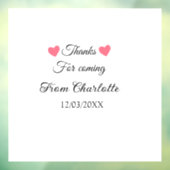 来てくれてありがとう（名前）テキストメッセージ ウィンドウサイン (シート3)