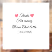 来てくれてありがとう（名前）テキストメッセージ ウィンドウサイン (シート2)