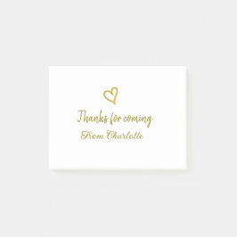 来てくれてありがとう（名前） テキストメッセージ ゴールデンハート ポストイット