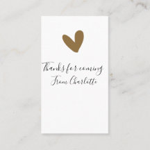 来てくれてありがとう - 名前 - テキストメッセージ - ゴールドハート