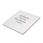 来てくれてありがとう + 名前 テキストメッセージ タイル (側面)