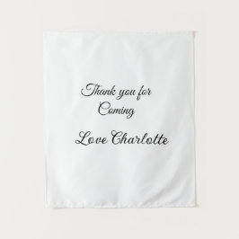 来てくれてありがとう + 名前 テキストメッセージ タペストリー