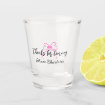 来てくれてありがとう - 名前 - テキストメッセージ - ピンクのリボン f