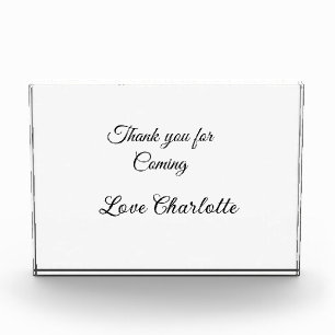 来てくれてありがとう + 名前 + テキストメッセージ フォトブロック