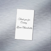 来てくれてありがとう + 名前 テキストメッセージ マグネット名刺 (インサイチュ)