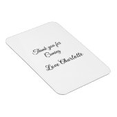 来てくれてありがとう + 名前 テキストメッセージ マグネット (右側)