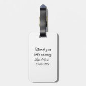 来てくれてありがとう - 名前 - テキストメッセージ ラゲッジタグ (裏面縦)