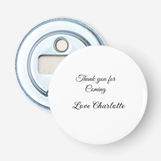 来てくれてありがとう + 名前 テキストメッセージ 栓抜き (正面)