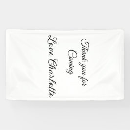 来てくれてありがとう（名前）テキストメッセージ 横断幕