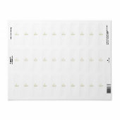 来てくれてありがとう（名前） テキスト メッセージ ゴールデン ハート ラベル (フルシート)