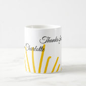 来てくれてありがとう 名前 テキスト メッセージ 太陽 コーヒーマグカップ (中央)