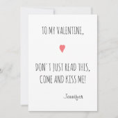 来とおもしろいキス私ボーイフレンド夫バレンタイン シーズンカード (正面)