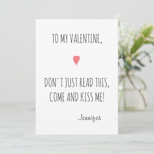 来とおもしろいキス私ボーイフレンド夫バレンタイン シーズンカード (スタンド正面)