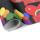 来のアウトゲイパーティーお祝いラテMag ラッピングペーパー (ロールコーナー)