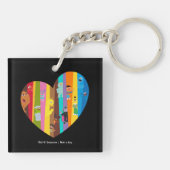 来のハート キーホルダー (裏面)