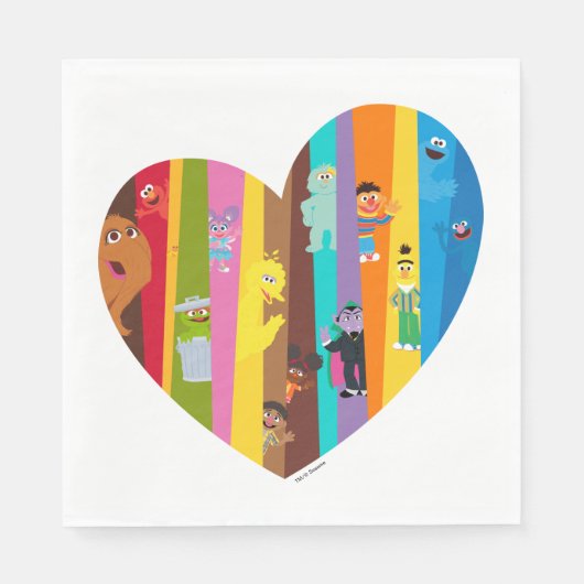 来のハート スタンダードランチョンナプキン (正面)