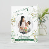 来の写妊婦の真エレガント葉 案内状 (スタンド正面)