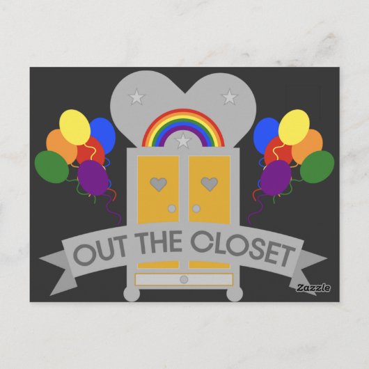 来の出力ゲイパーティーお祝い ポストカード (裏面)