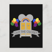 来の出力ゲイパーティーお祝い ポストカード (正面)