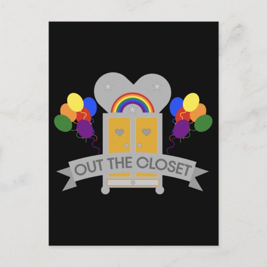 来の出力ゲイパーティーお祝い ポストカード (正面)