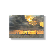 来の夕暮れ時の嵐鍵西，フロリダキャンバス