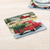 来の家 スクエアペーパーコースター (アングル)