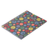 来の水玉模様パターン ノートブック (左側)