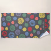 来の水玉模様パターン ビーチタオル (正面)