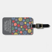 来の水玉模様パターン ラゲッジタグ (正面横)