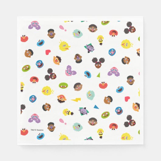 来の顔パターン スタンダードランチョンナプキン (正面)