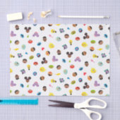 来の顔パターン 薄葉紙 (クラフト)