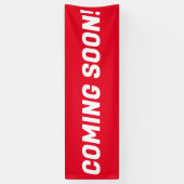 来のLレッド&ホワイト広告文字 横断幕 (縦)