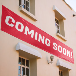 来のLレッド&ホワイト広告文字 横断幕