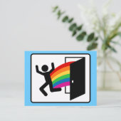 来のOut Exitサイン ポストカード (スタンド正面)