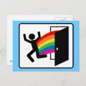 来のOut Exitサイン ポストカード (正面/裏面)