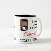 来は、スタンプされた公証人コネチカットを見た ツートーンマグカップ (正面右)