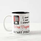 来は、刻印された公証人ウェストバージニア州 ツートーンマグカップ (左)