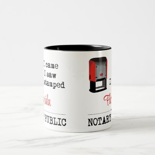 来は、名公証印公共フロリダを見た ツートーンマグカップ (中央)