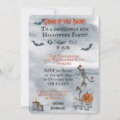来もしスケルトンハローウィンパーティ 招待状 (正面)