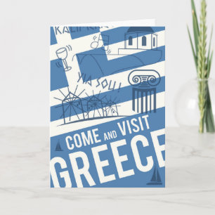来られた訪問ギリシャ カード