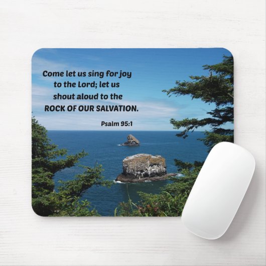 来られた賛美歌の95:6は私達が…崇拝で曲がることを可能にしました マウスパッド (マウス)