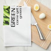 来られるあるインゲンを得て下さい キッチンタオル (四つ折り)