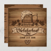 来られるオクトーバーフェストは私達を招待状結合します 招待状 (正面/裏面)