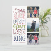 来られる手によって文字を入れられる写真のクリスマスカードを崇拝して下さい シーズンカード (スタンド正面)