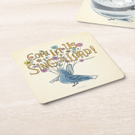 来られる私達を歌います主に許可して下さい スクエアペーパーコースター (アングル)