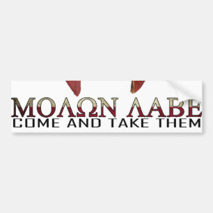 来られるMolon Labeは-それらにスパルタ式米国を取り、 バンパーステッカー