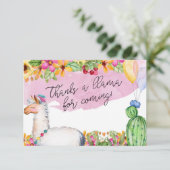 来ることのためにラマを感謝していしています! カード (スタンド正面)