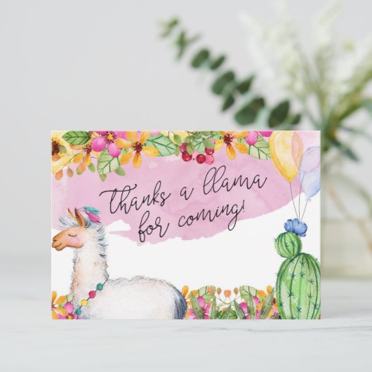 来ることのためにラマを感謝していしています! カード (スタンド正面)